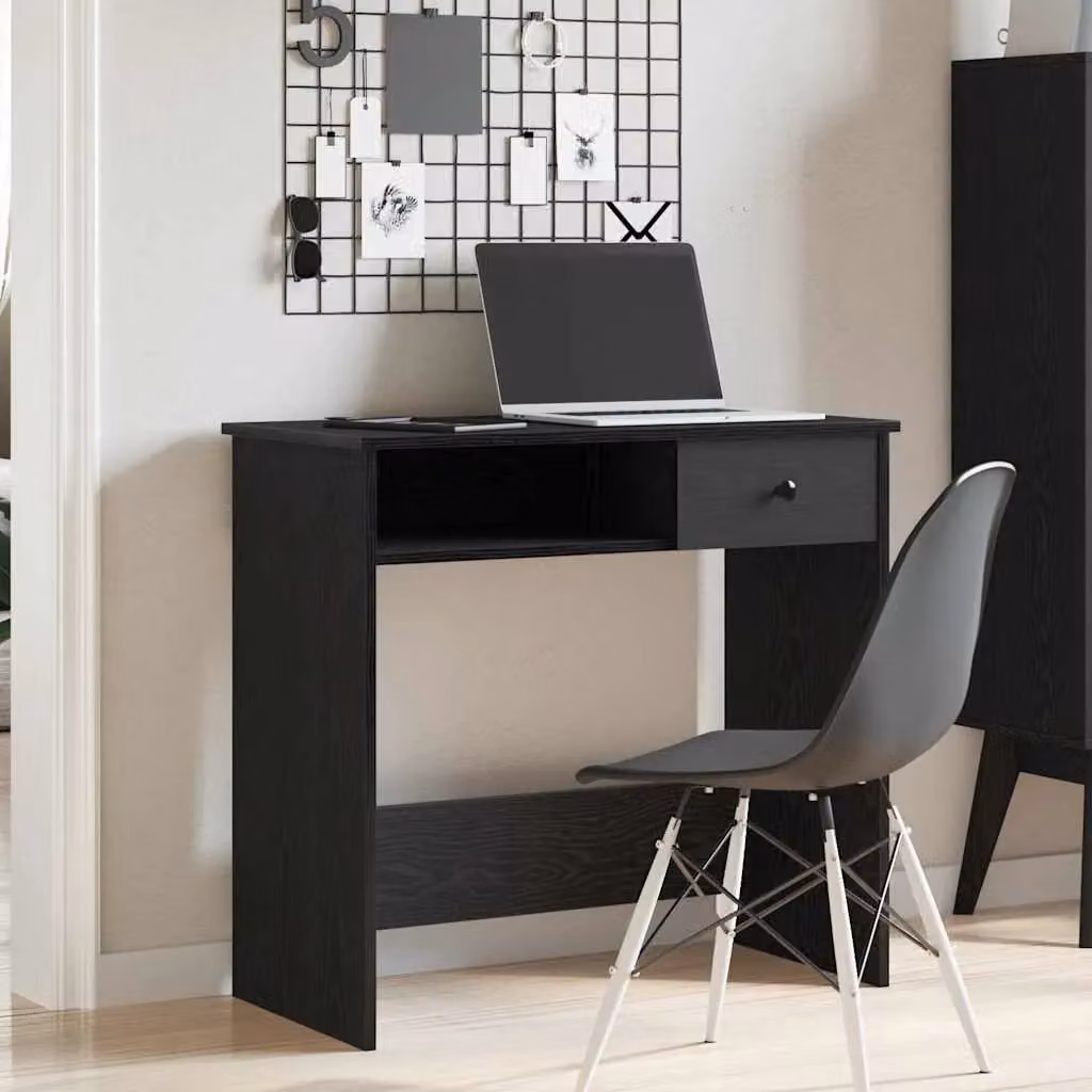 Berkfield Modern Black Writing Desk in MDF, W/D/H: 80 x 40 x 75 cm – 3