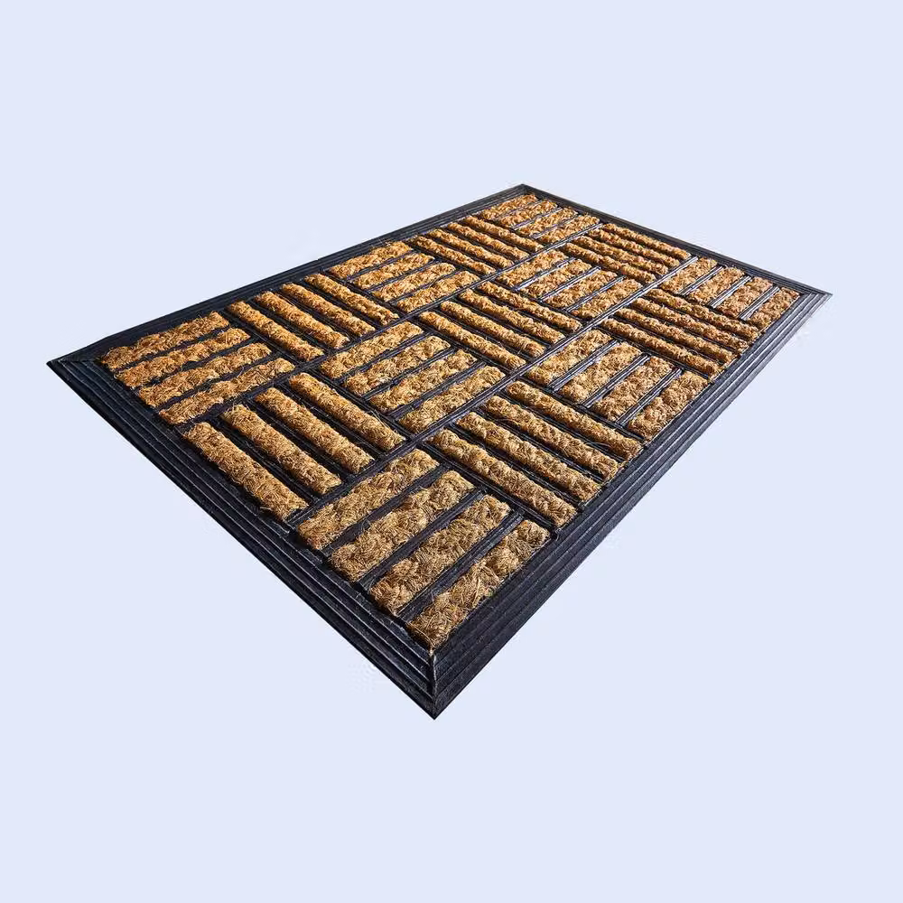 Gainsborough Rubber & Coir Weatherproof Rectangular Doormat, Brown, H: 40 cm x W: 60 cm – 2