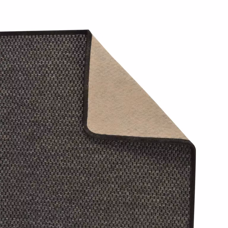 Berkfield Home Sisal Look Carpet Runner in Anthracite and Black, W: 80 cm, L: 250 cm