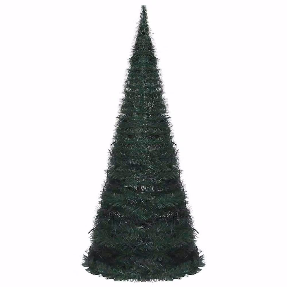 Berkfield Home Pop-up String Pre-lit Artificial Christmas Tree, Green, Height: 210 cm – 3