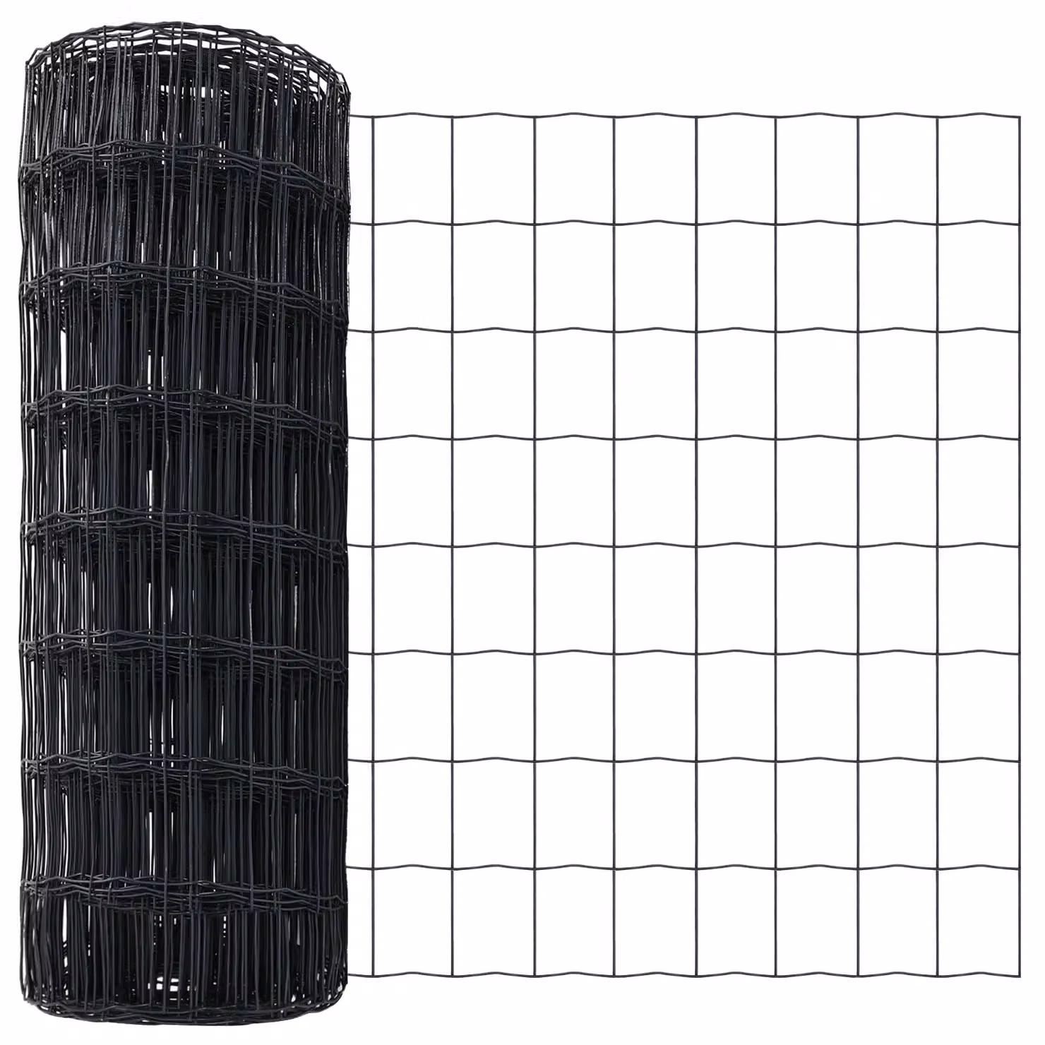 Berkfield Home Euro Fence with 7 Spike Posts, Galvanised Steel, Grey and Silver, W: 10 m, H: 0.4 m – 4