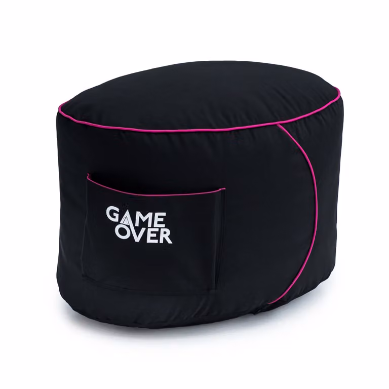 GameOver Store Dragon Skin Video Gaming Bean Bag Footstool in Black, W/D/H: 40 x 42 x 60 cm
