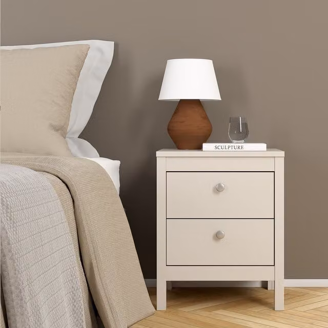 Furniture To Go Madrid Bedside Table in Cashmere Beige