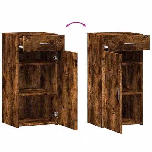 vidaXL Smoked Oak Sideboard in Brown, W/D/H: 45 x 42.5 x 93 cm – 4