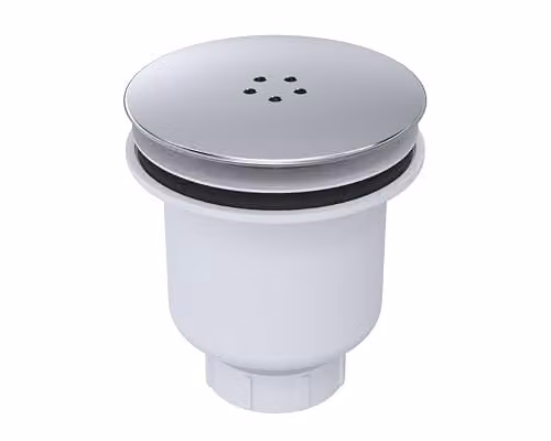 nuie SWB001 Modern Bathroom Fast Flow Straight Shower Tray Waste, W: 11.5 cm, D: 14.5 cm, H: 11.5 cm, Chrome