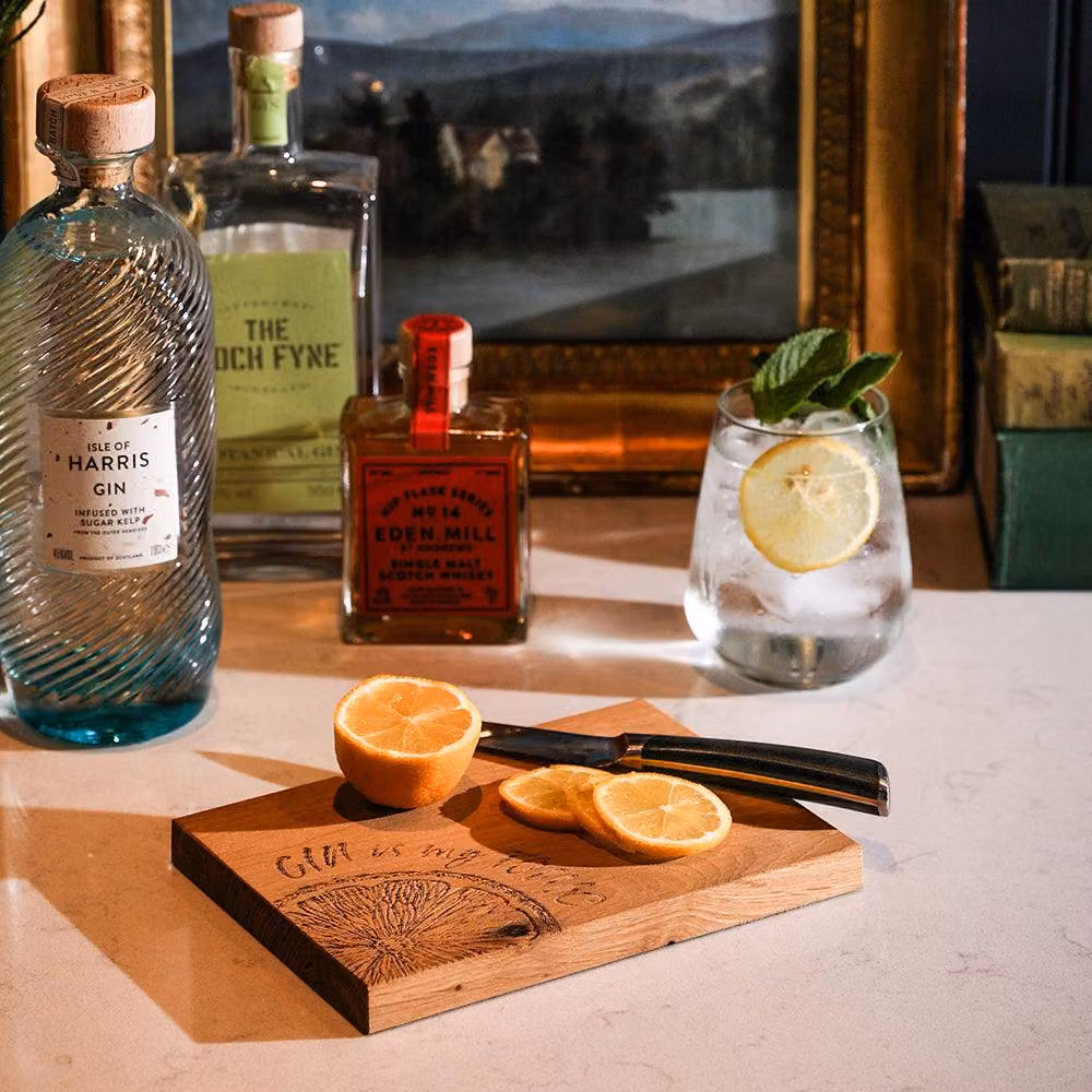 Selbrae House Gin Is My Tonic Oak Bar Board in Light Oak, Brown, W: 200 cm, D: 1500 cm – 2