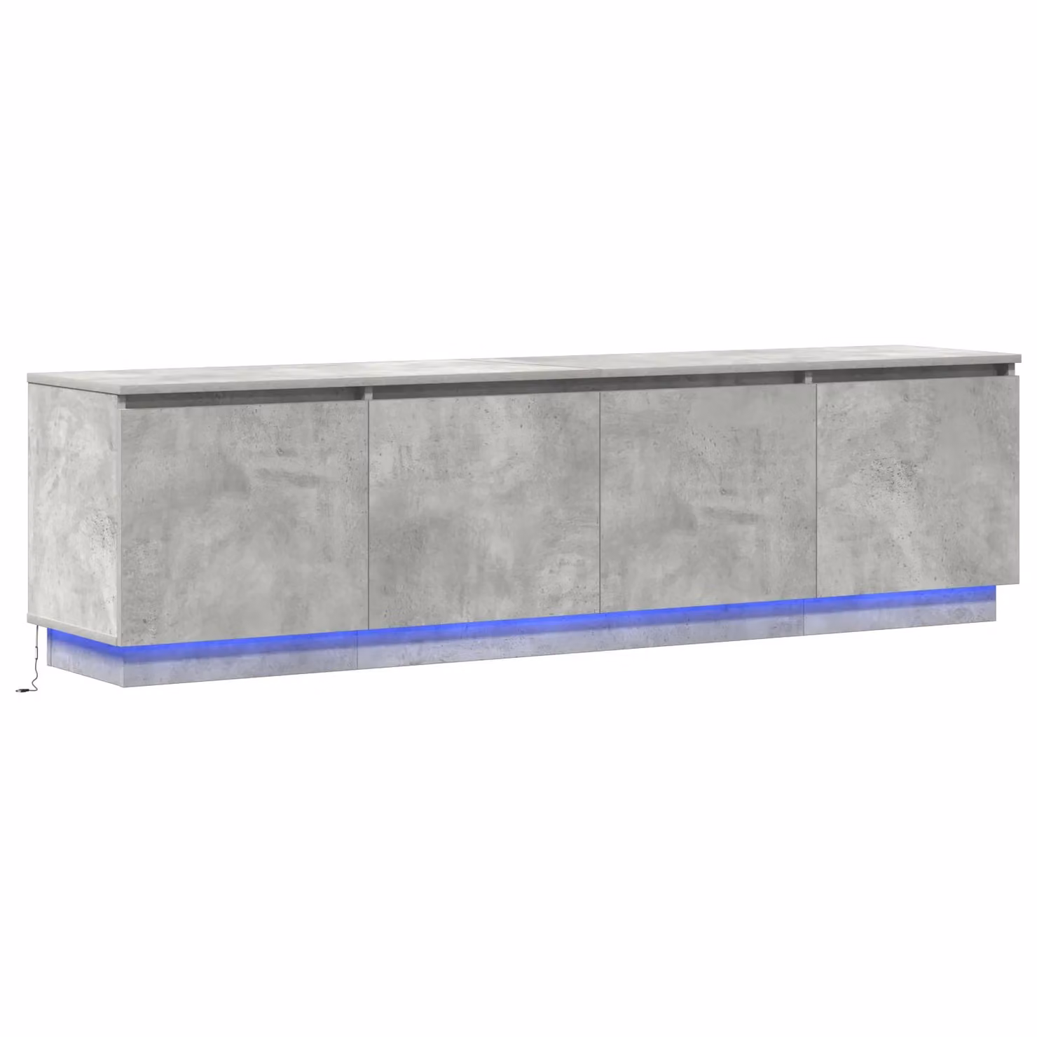 Berkfield Home Modern TV Cabinet with Integrated LED Lighting in Concrete Grey, W/D/H: 180 x 38 x 49 cm – 2
