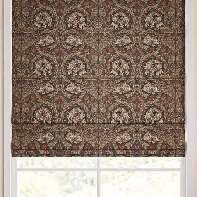 William Morris At Home African Marigold Made to Measure Blackout Roman Blind in Multicolour Floral Design