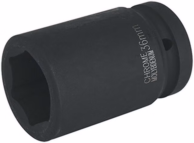 Loops 36mm Forged Deep Impact Socket, 1 Inch Sq Drive, Chrome Molybdenum, Black – 1