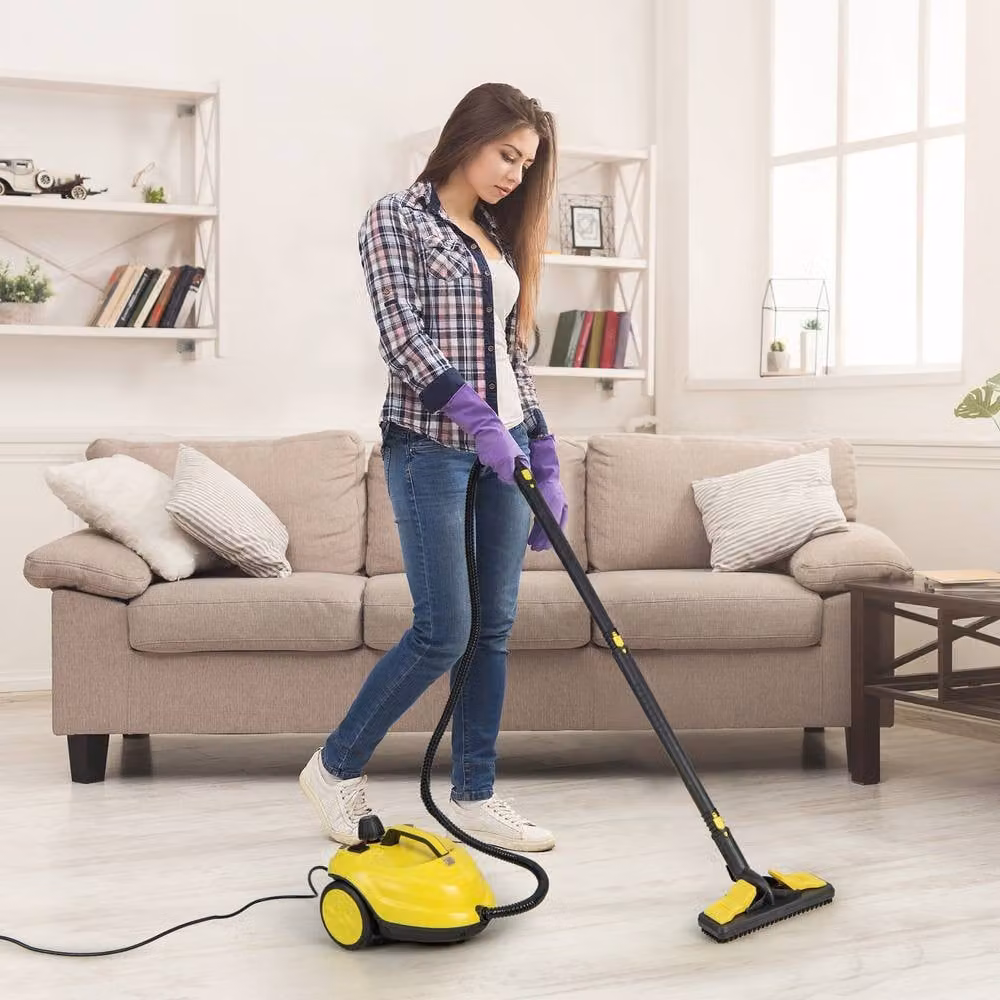 Costway 2000W Steam Mop Rolling Cleaning Machine and Carpet Washer in Yellow – 5