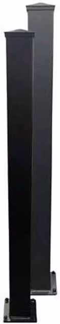Ready Made Gates Aluminium Flanged Bolt Down Post in Grey, H: 240 cm, W: 10 cm, D: 10 cm – 1