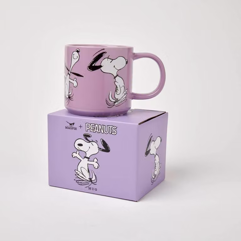 Magpie Happy Dance Bone China Mug, Purple, 330ml