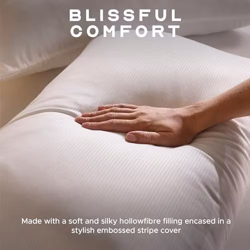 Snuggledown 4 Pack White Microfibre Firm Pillows for Back and Side Sleepers, 48 x 74 cm – 3