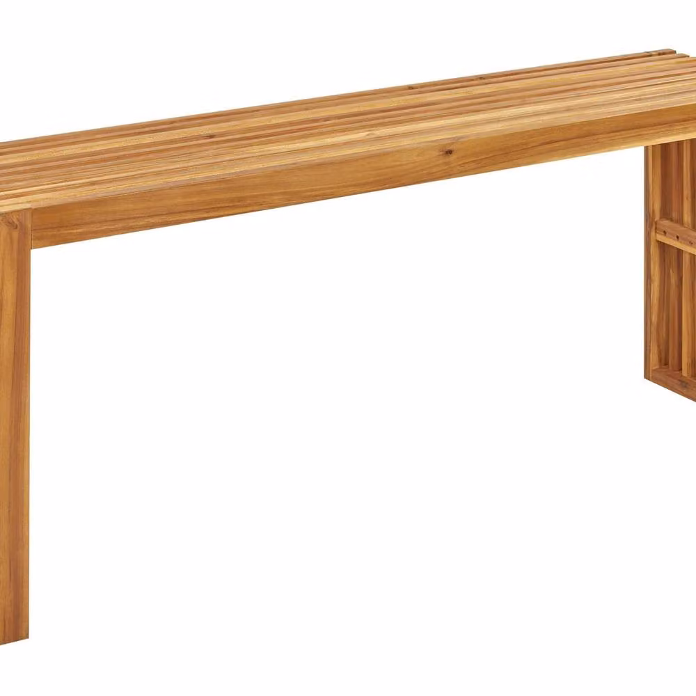 Wyld Haus Acacia Solid Wood Rectangular Garden Dining Table in Brown, W: 150 cm – 2