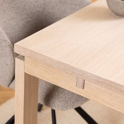 Furniture To Go Modern Extendable Rectangular Oak Dining Table in White, Brown or Beige – 3