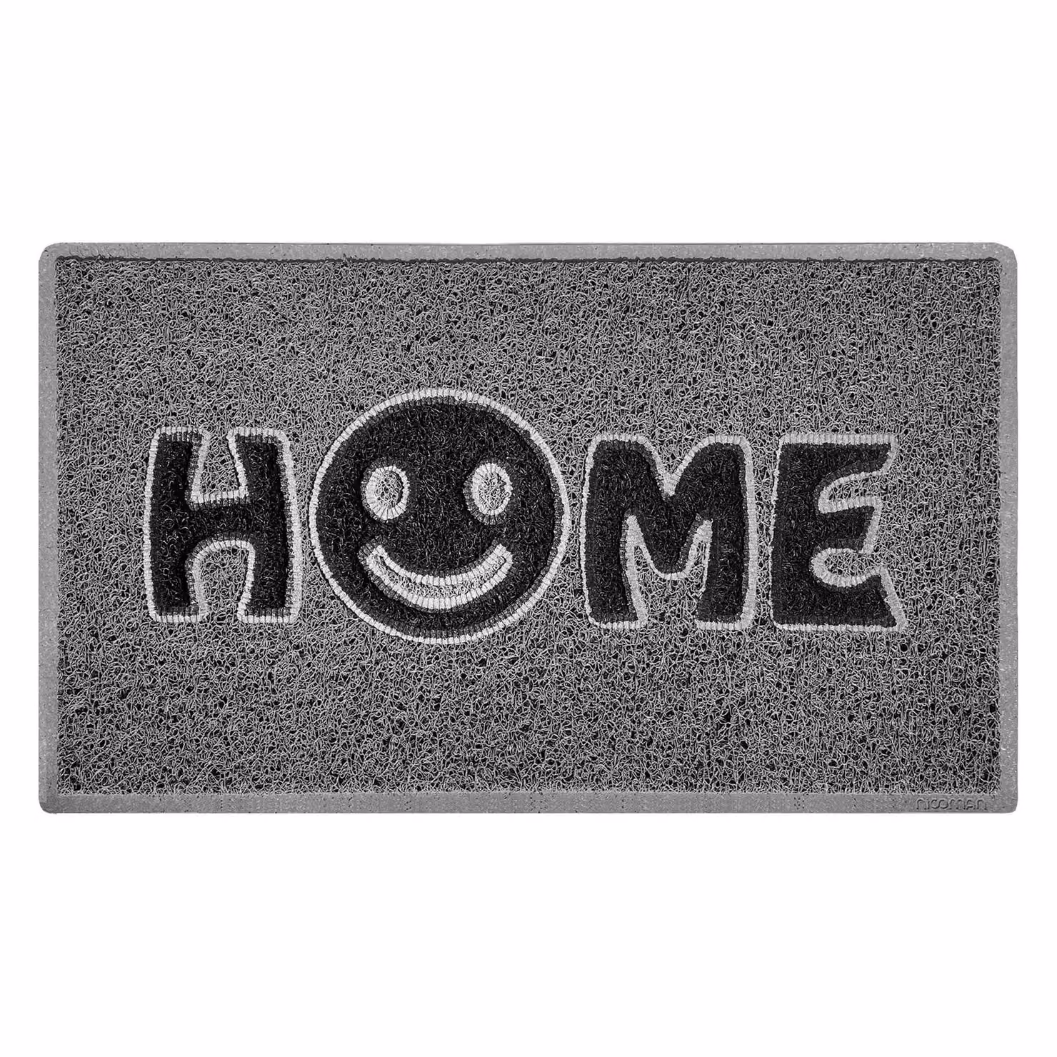 Nicoman Grey PVC Spaghetti Coil Rectangular Home Doormat, W: 44 cm, D: 75 cm – 2