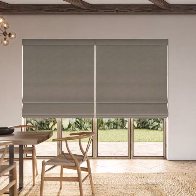 Ante Decor Lusso No Joins Made To Measure Blackout Roman Blind in Parchment