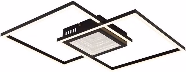 Netlighting Saunders Semi Ceiling Light in Black with Dimmable LED