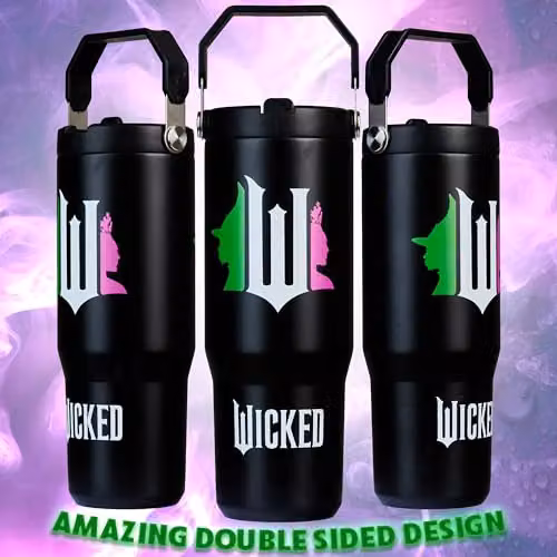 Get Trend Wicked Insulated Metal Travel Tumbler with Flip Up Straw and Handle, 850ml, Black – 5