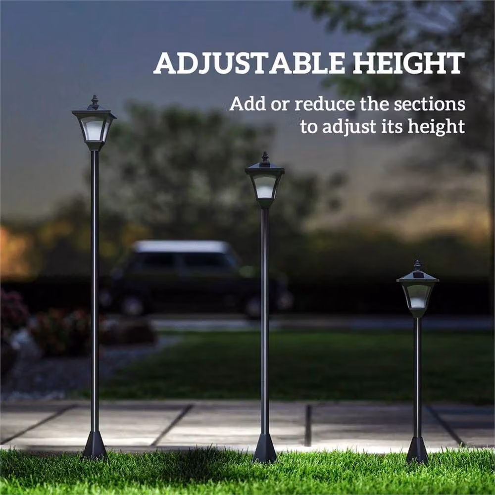 Nordara Black Solar Post Light Outdoor Garden Lantern, Height: 100 cm – 3