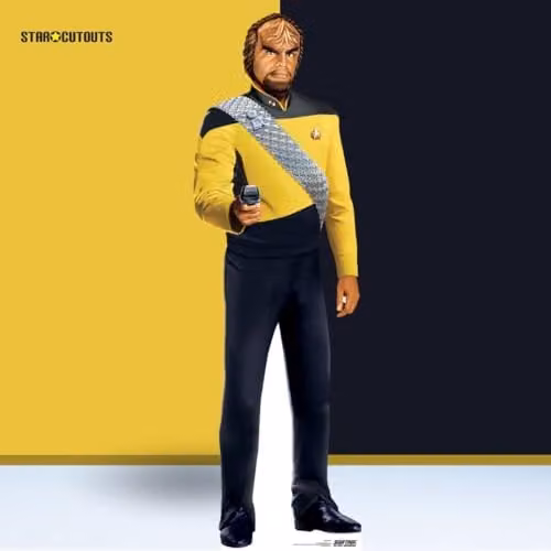 Star Cutouts SC4678 Star Trek Worf Lifesize Cardboard Cutout, Height: 193 cm – 4