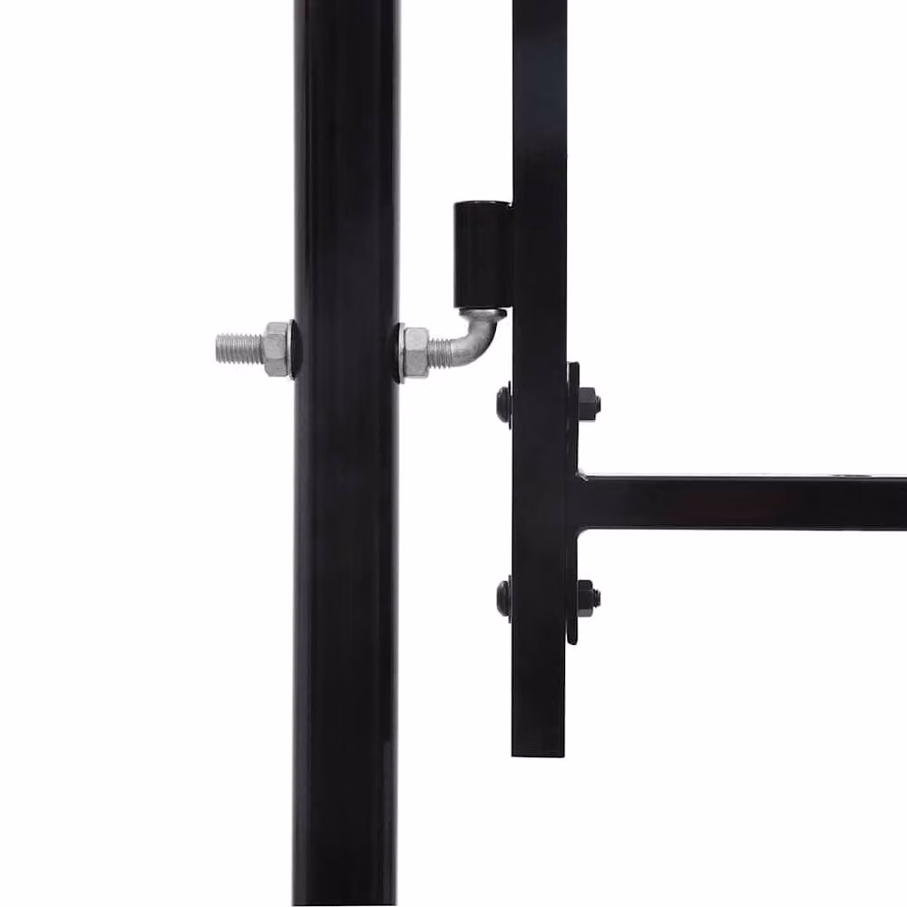 Berkfield Home Durable Steel Single Door Fence Gate with Spike Top, Black, W: 100 cm, H: 150 cm – 4