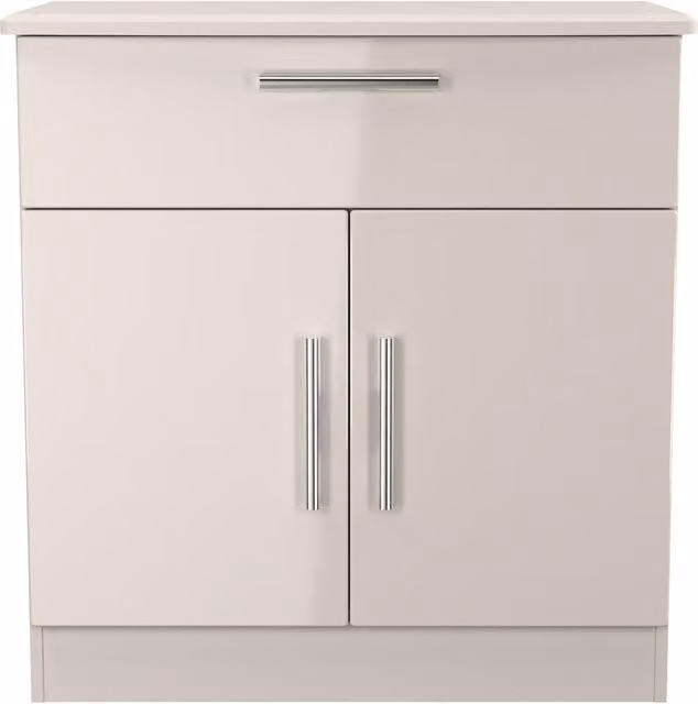 Ready Assembled 2 U Windsor Sideboard with 1 Drawer and 2 Doors in Taupe