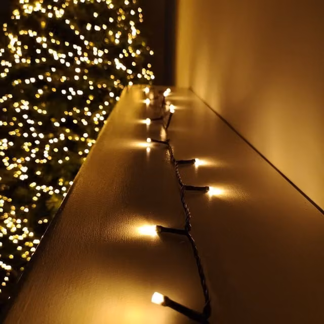 Premier Decorations Samuel Alexander 360 LED Premier SupaBrights Christmas String Lights with Timer, Vintage Gold/Brass, 28.7m