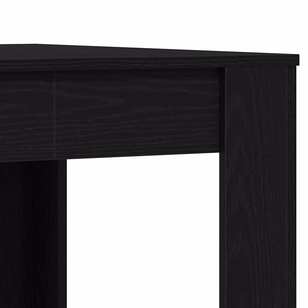 Berkfield Home Black Modern Rectangular Dining Table in Matt MDF Laminate, W/D/H: 140 x 74.5 x 76 cm – 6