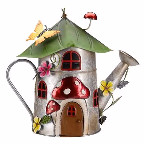 Marco Paul Watering World Fairy House Garden Ornament in Multicolour Metal – 2