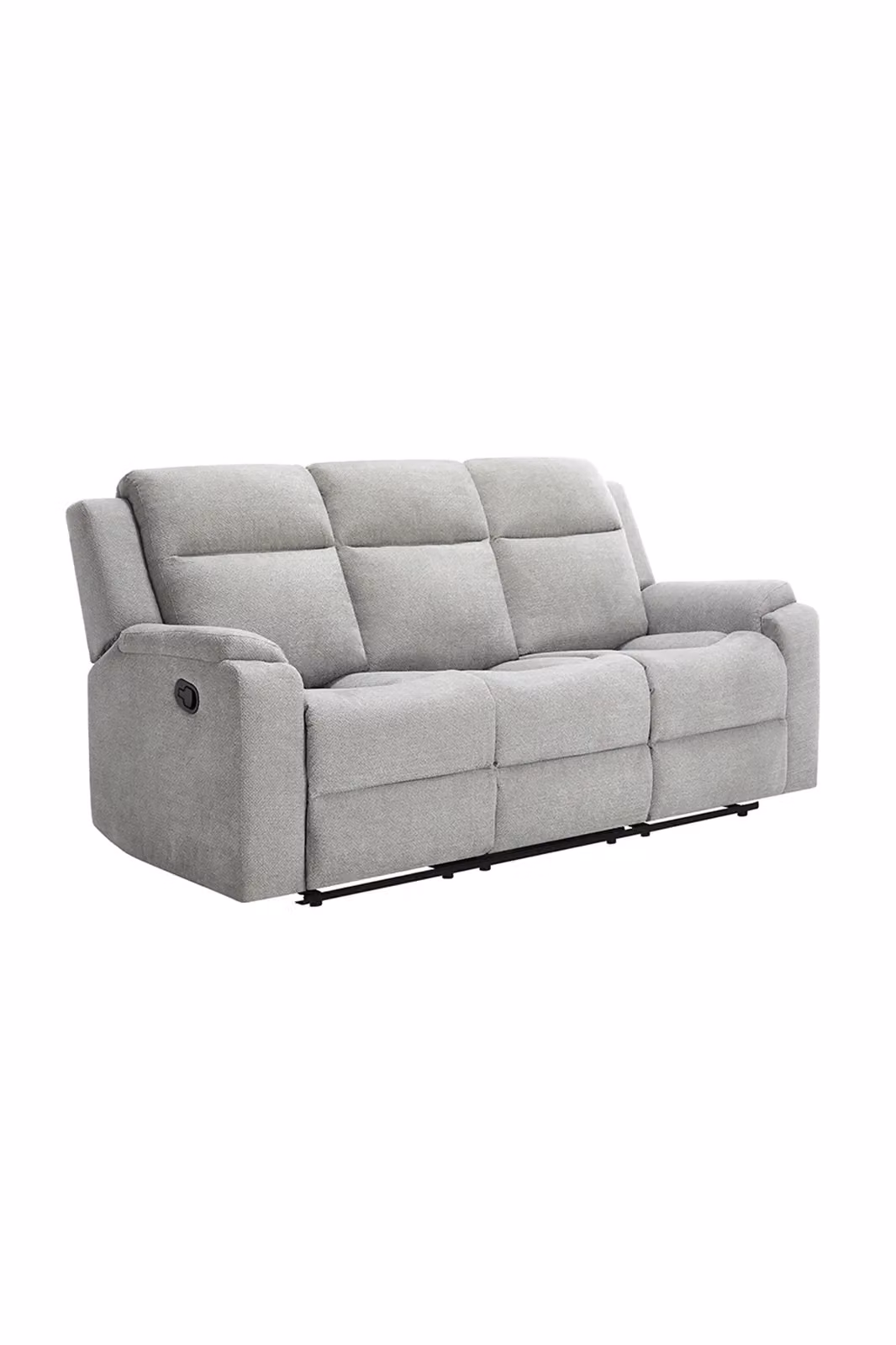 More4Homes Orka 3-Piece Fabric Manual Recliner Sofa Set in Grey – 2