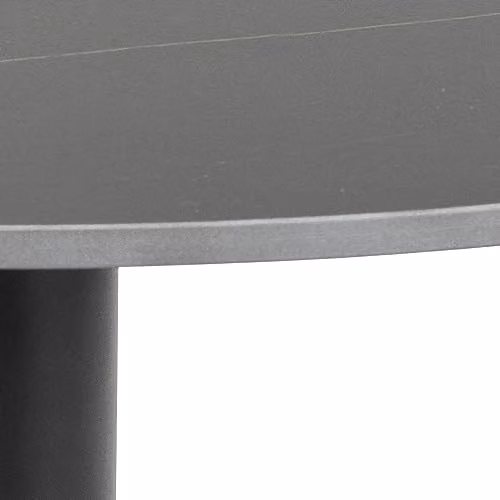 AC Design Furniture Modern Round Ceramic and Metal Side Table, Black, H: 45 cm, W: 60 cm, D: 60 cm – 4