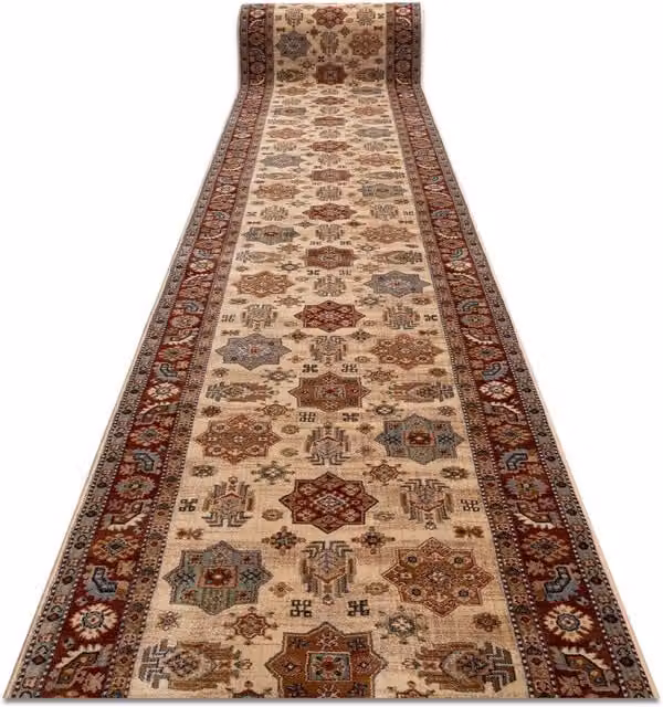 RugsX Keshan Oriental Wool Runner in Beige, W/D: 90 x 160 cm – 1