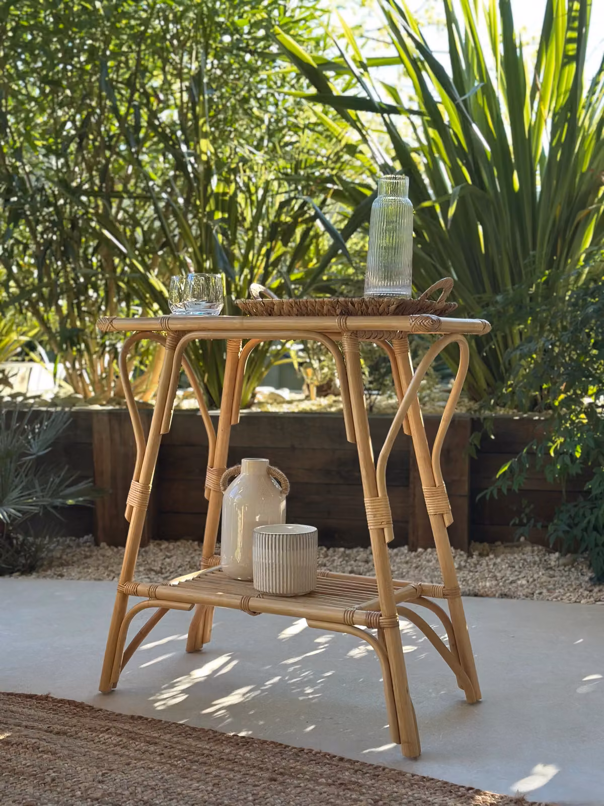 Nordlys Natural Rattan Console Table in Brown – 4