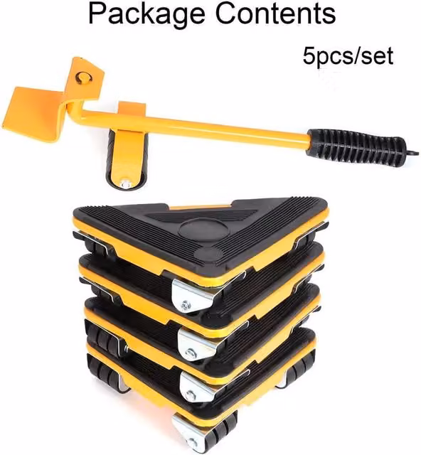 FLAVORA Yellow Heavy Furniture Lifter for Easy Moving, W: 52 cm