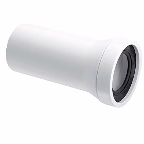 McAlpine White Plastic Straight Adjustable Length Rigid WC Connector Pipe – 3