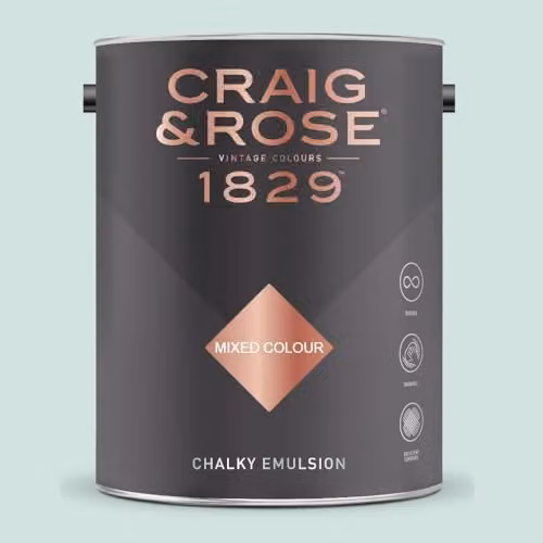 Craig & Rose 1829 Chalky Emulsion Paint Stop in Porcelain Blue, 5 l