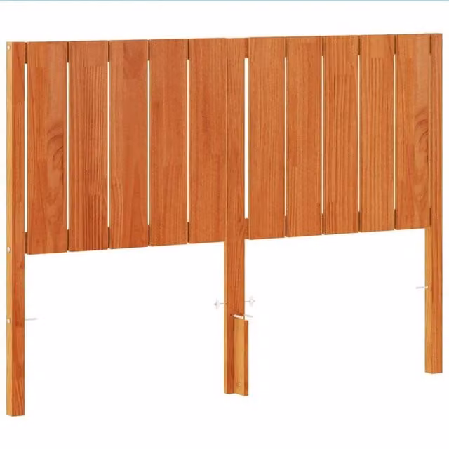 Berkfield Home Rustic Solid Wood Pine Headboard in Wax Brown, Width: 135 cm – 1