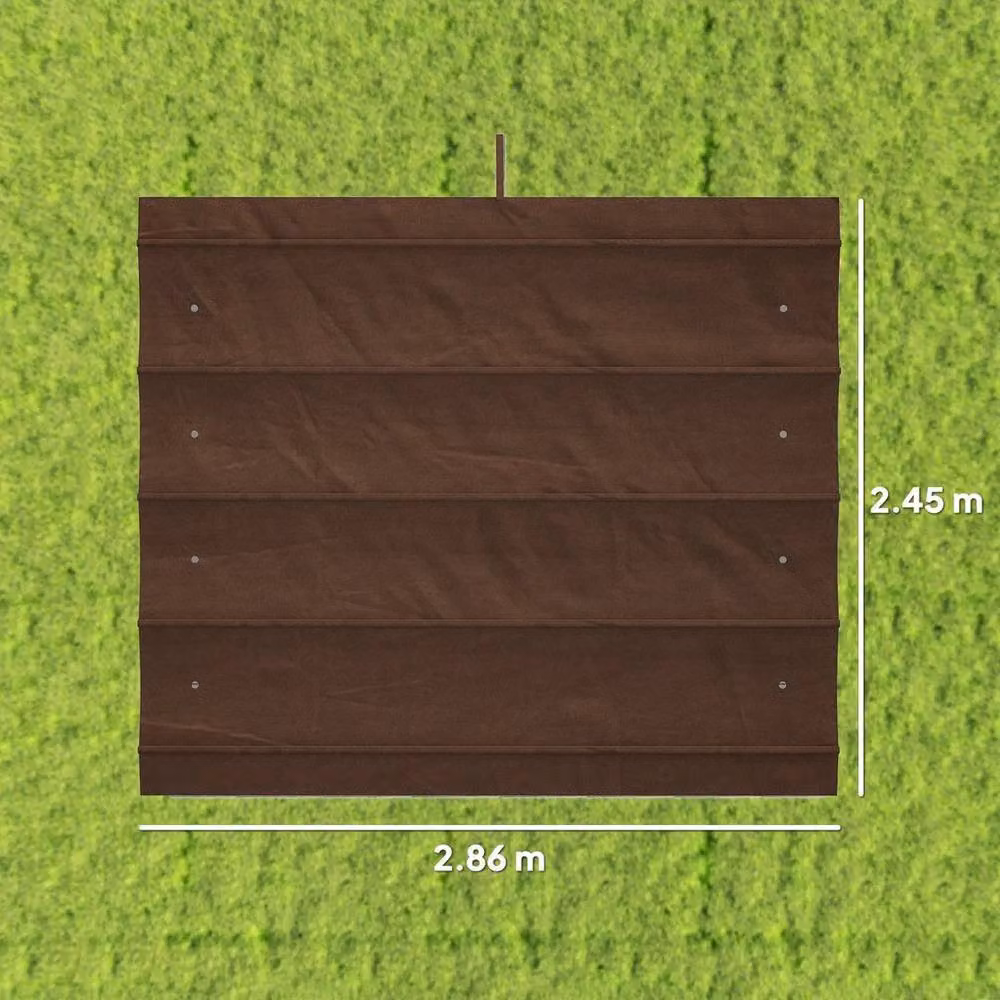EONLION Brown Pergola Cover Replacement with UPF 50+ Protection, W: 2.86 m, D: 2.45 m – 2