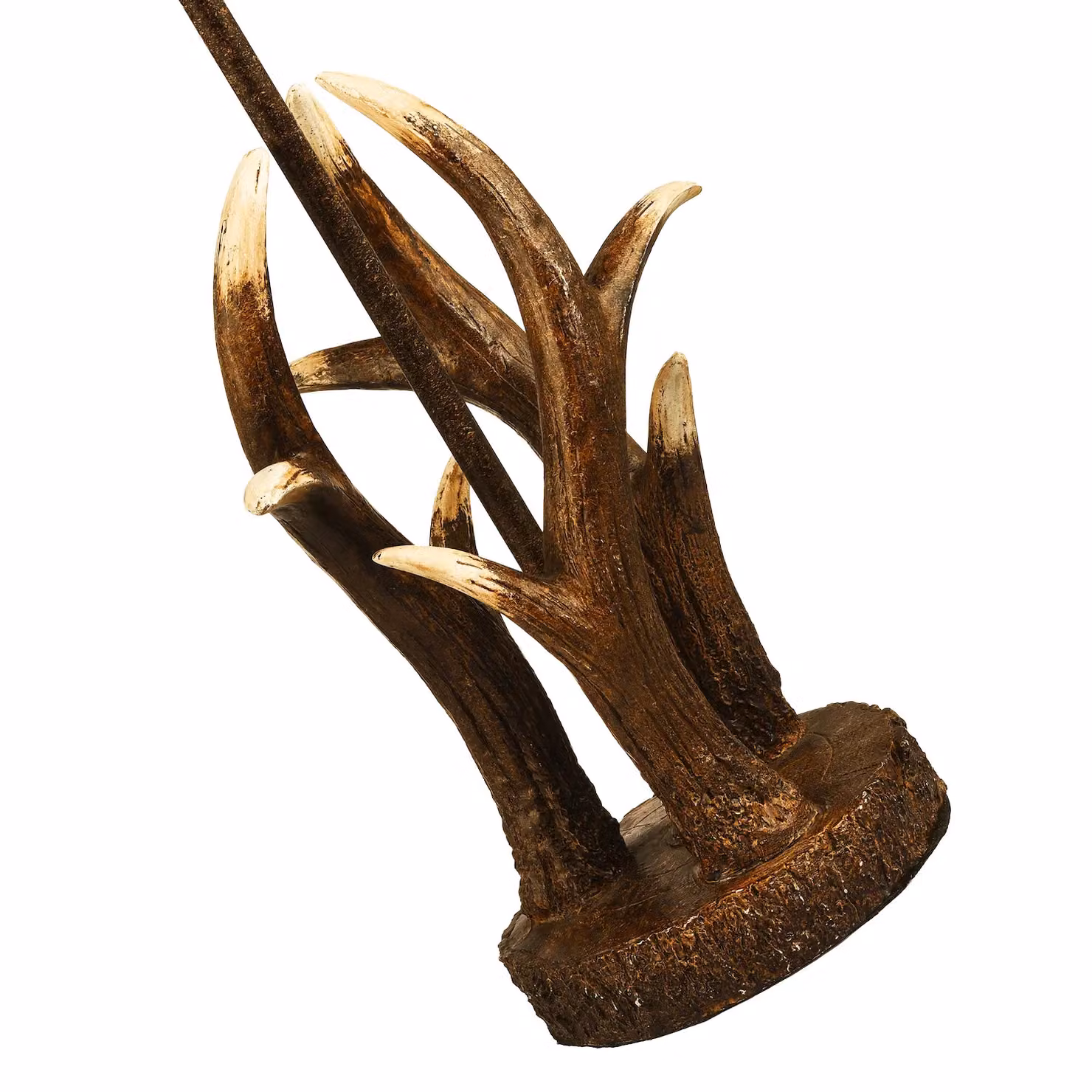 Happy Homewares Traditionally Designed Antler Resin Table Lamp Base in a Rustic Bronze Finish – 2