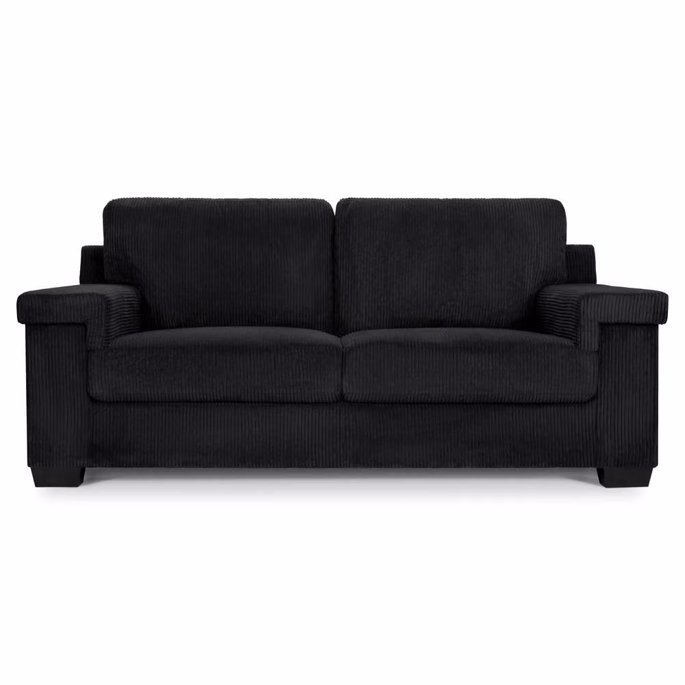 Bravich LTD Enzo 2 Seater Jumbo Corduroy Sofa in Black – 7