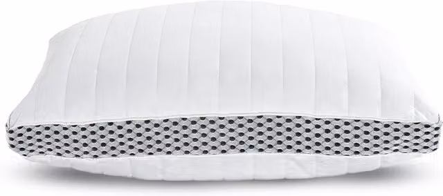 Velosso Firm Comfort Pocket Spring Pillow in White with Removable Cotton Cover