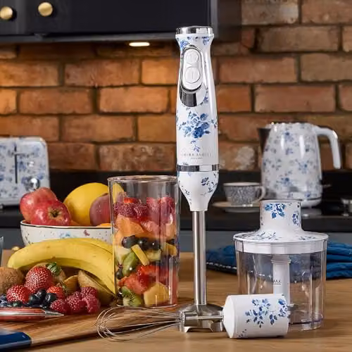 Laura Ashley VQ China Rose 4-in-1 Electric Hand Blender Set in Pink and Multicolour – 3