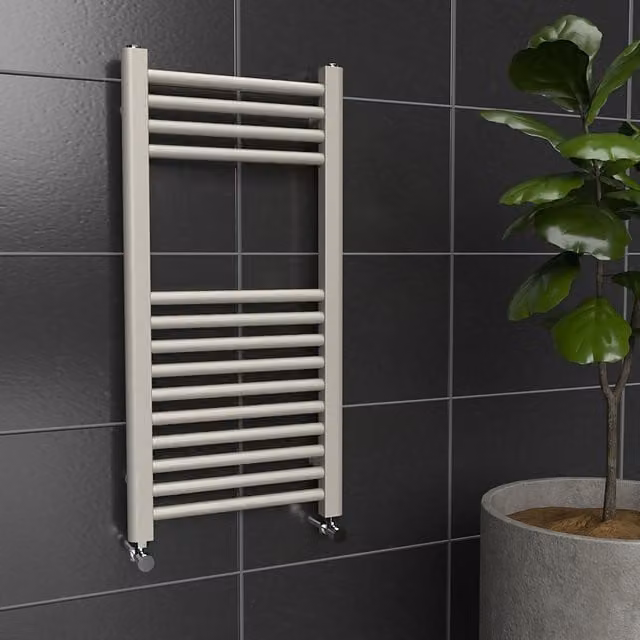 Lux Heat Coloured Towel Radiator in Dune Grey, W: 40 cm, H: 80 cm