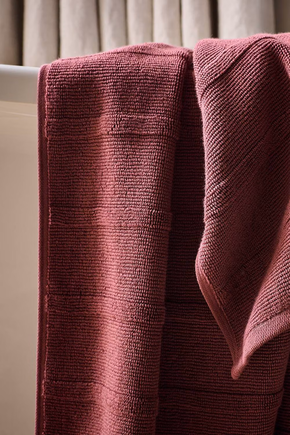 Christy Highgate Ribbed Turkish Cotton Bath Sheet in Red – 4