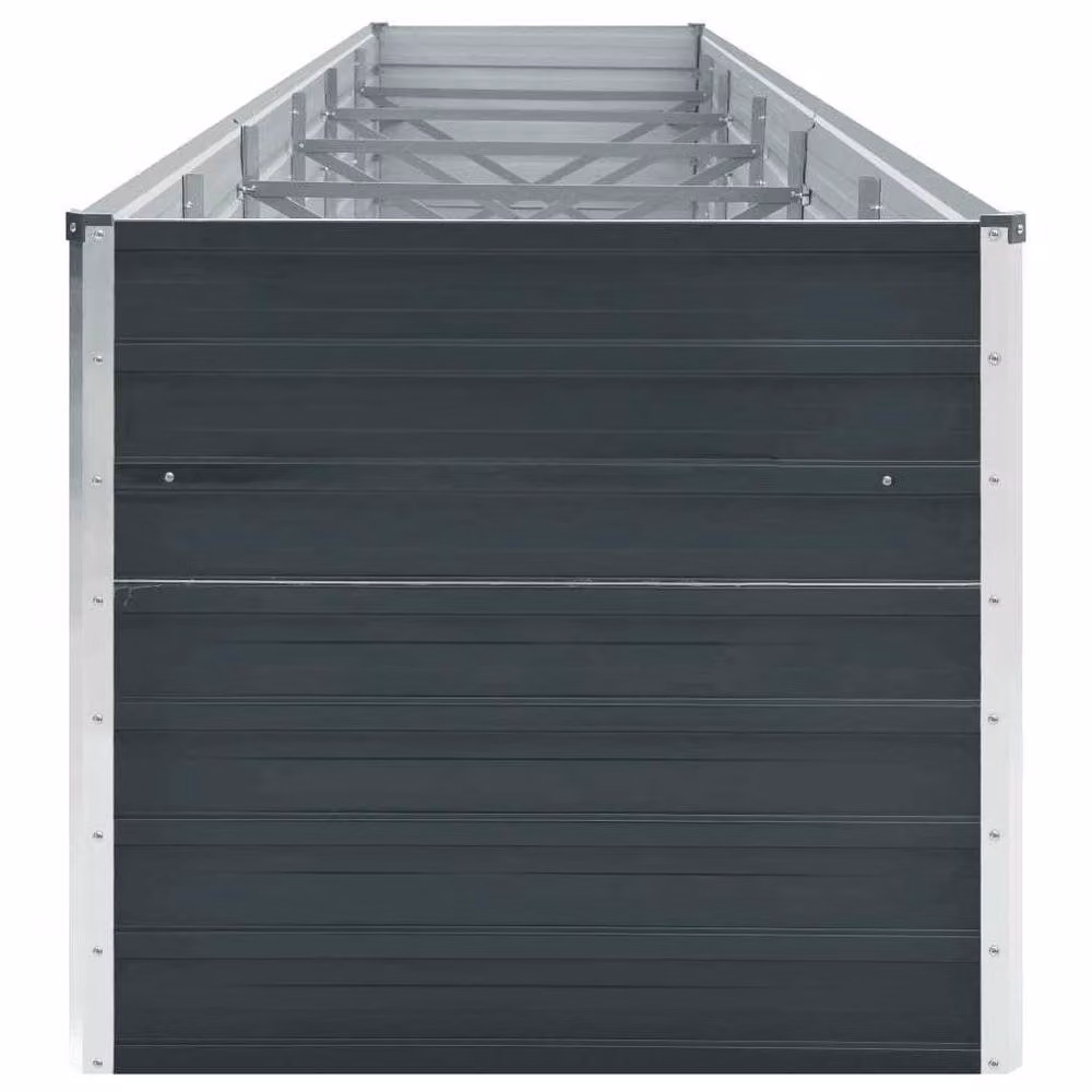 Berkfield Home Garden Galvanised Steel Raised Bed in Anthracite Grey, W: 480 cm, D: 80 cm, H: 77 cm – 3