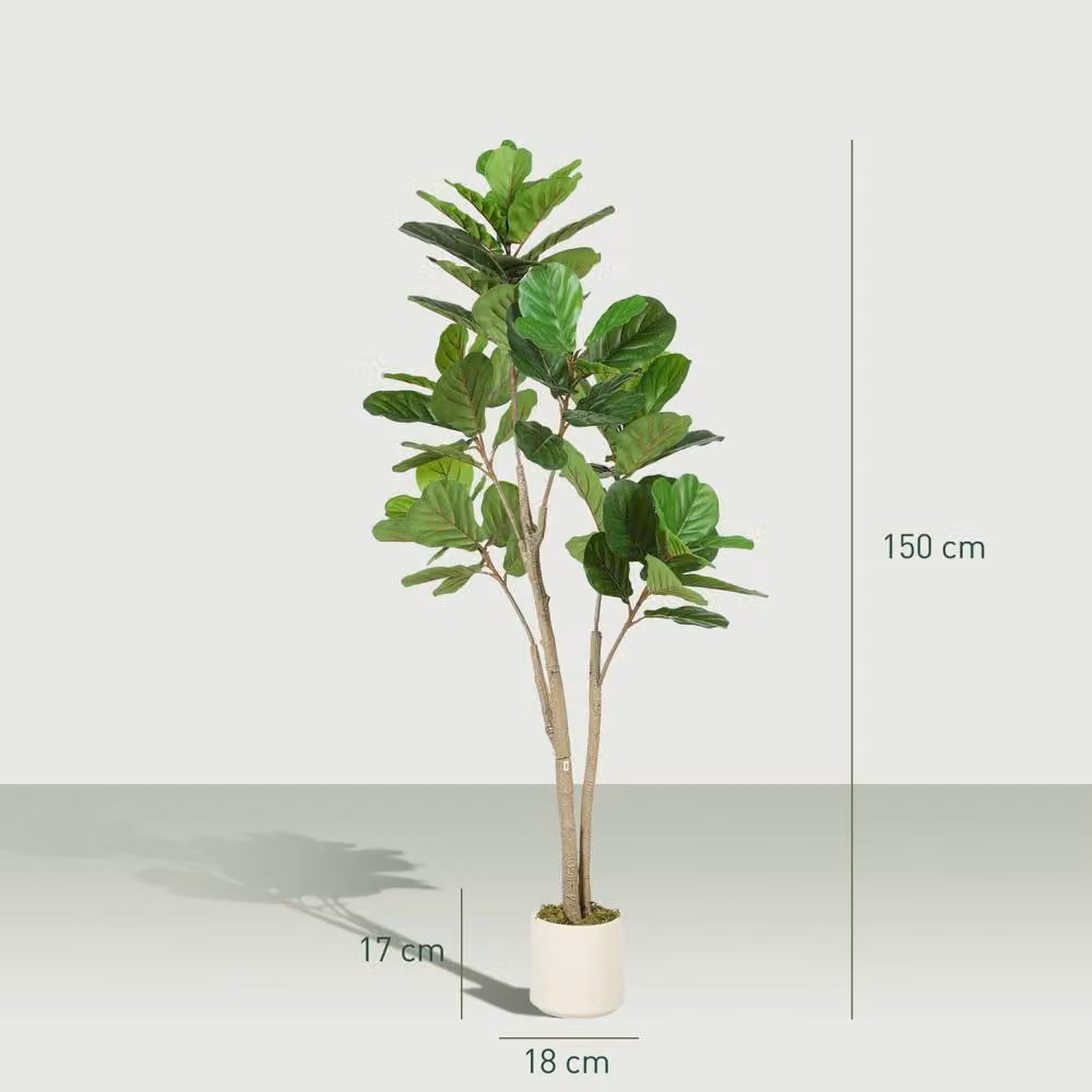 Wyld Haus Laha Artificial Ficus Indoor Tree, Green, Height: 150 cm – 3