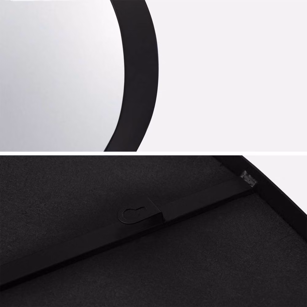 Sweekeek Modern Metal Wall Mirror in Black – 3