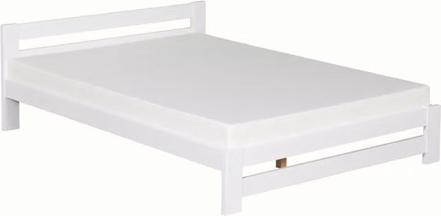 Rest Relax Xiamen Minimalist Slatted Pine Bed Frame in White, W: 90 cm, D: 190 cm, H: 60 cm