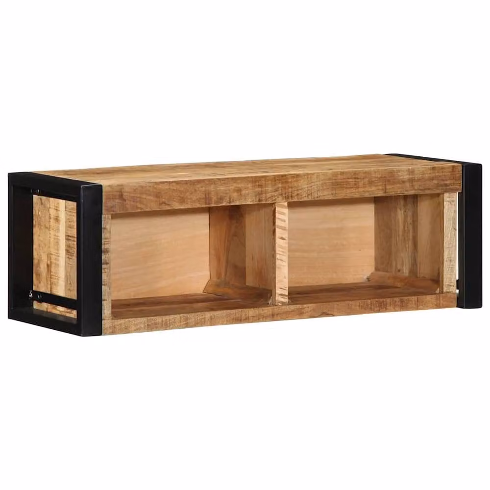 Berkfield Home Mango Wood TV Cabinet in Brown, W/D/H: 80 x 30 x 25 cm – 2